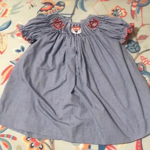 Auburn smocked dress
